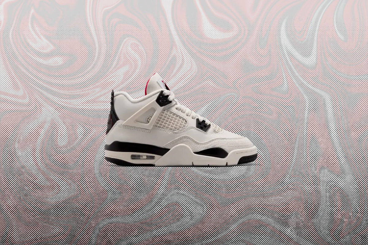 Air Jordan 4 Retro OG 'Flight Club' (GS) - Sail/Black/University Red